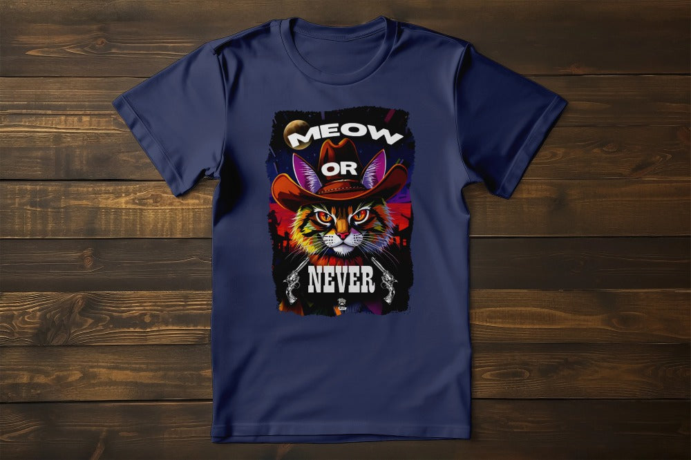 MEOW OR NEVER - Premium Unisex Crewneck T-shirt