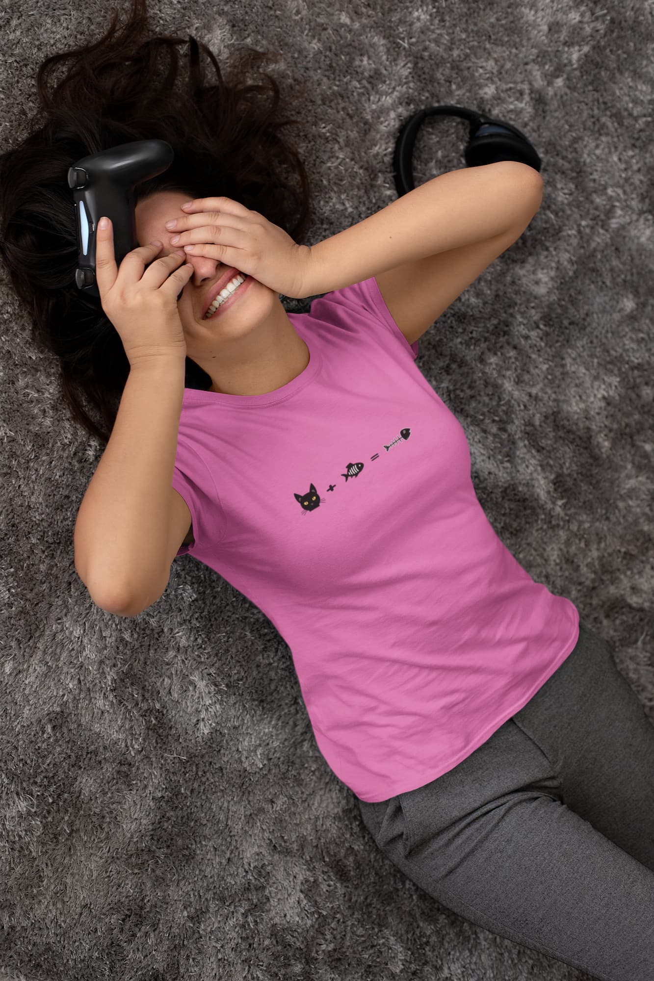 Casual outfit with Equation for Cats Funny Math Cat T-Shirt – witty cat lover tee with math-inspired design.
