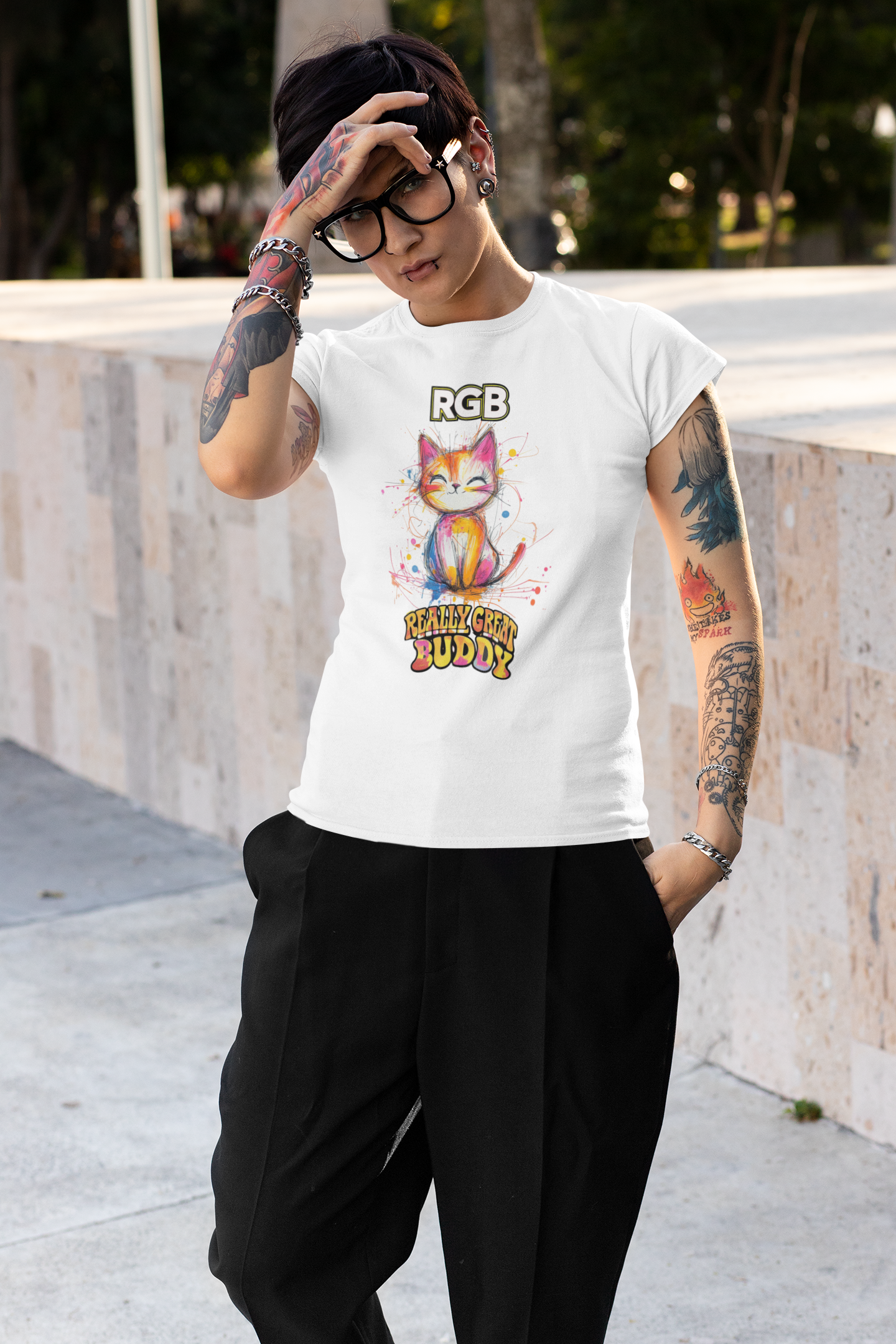 REALLY GREAT BUDDY - Premium Unisex Crewneck T-shirt