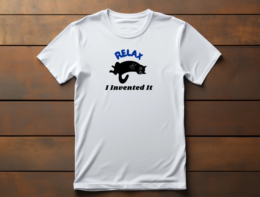 Relax Funny Zen Cat T-Shirt ā unisex premium tee featuring minimalist cat graphic radiating zen vibes.