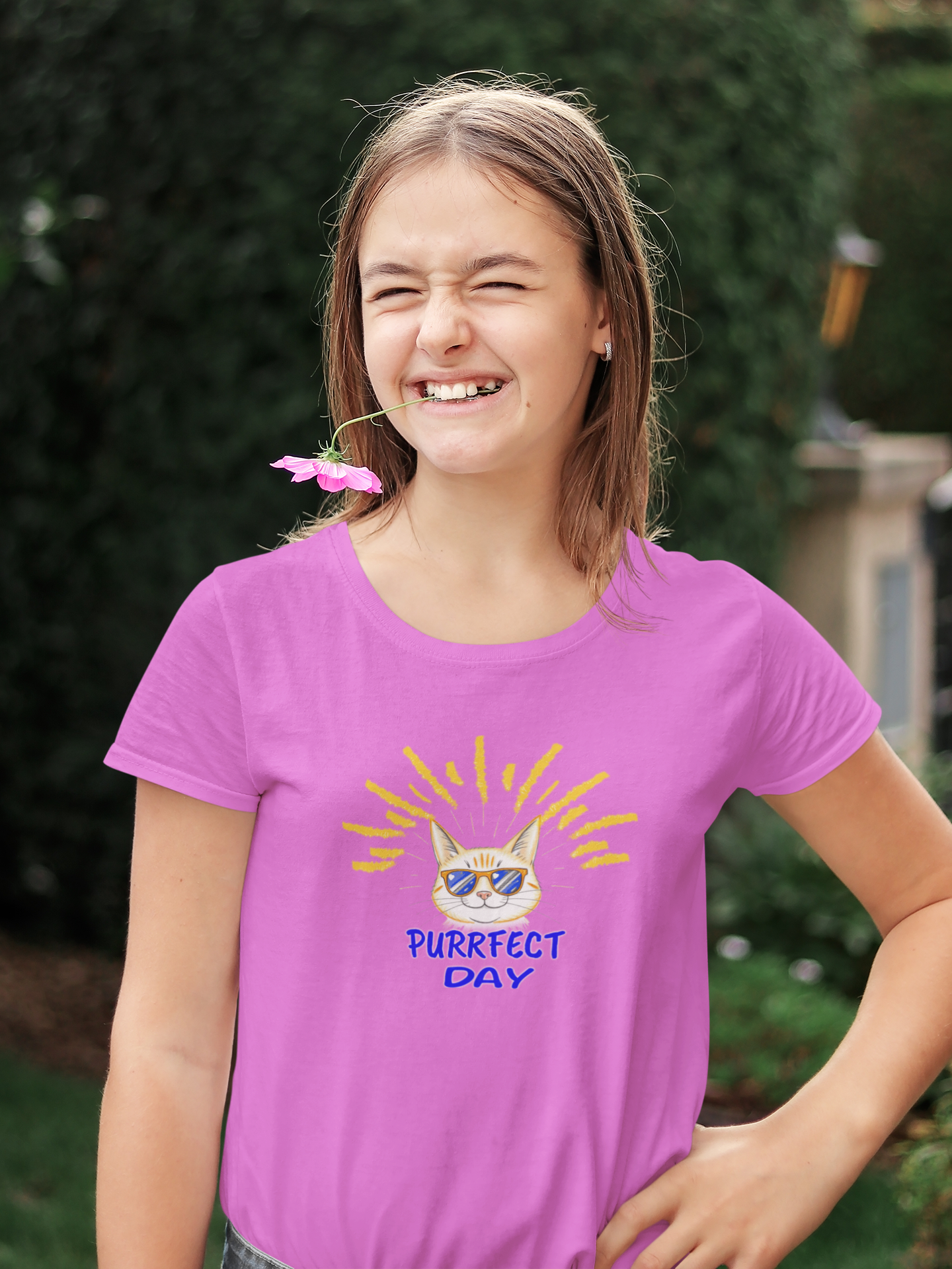 PURRFECT DAY - Classic Kids Crewneck T-shirt