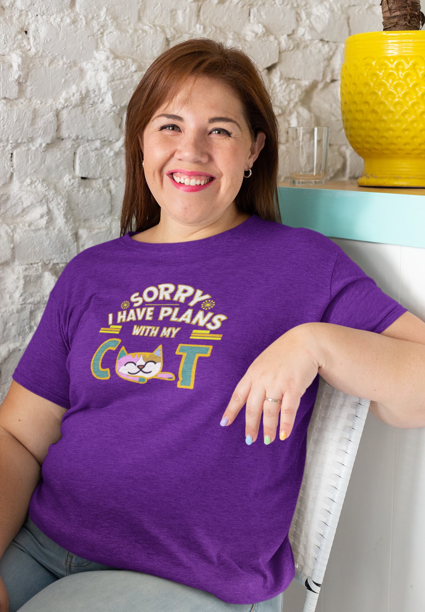 Casual outfit with Sorry I Have Plans With My Cat T-Shirt β witty unisex tee for cat lovers who choose cats over people