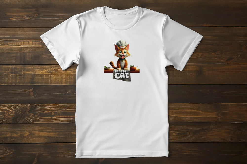 Master Cat Funny Chef Cat Lover T-Shirt β playful cat in chef hat design, unisex premium fit.