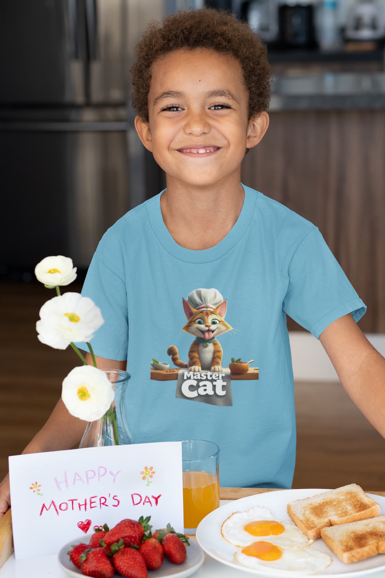 Casual look with Master Cat Funny Chef Cat Lover T-Shirt β fun culinary cat design for foodies and cat lovers.