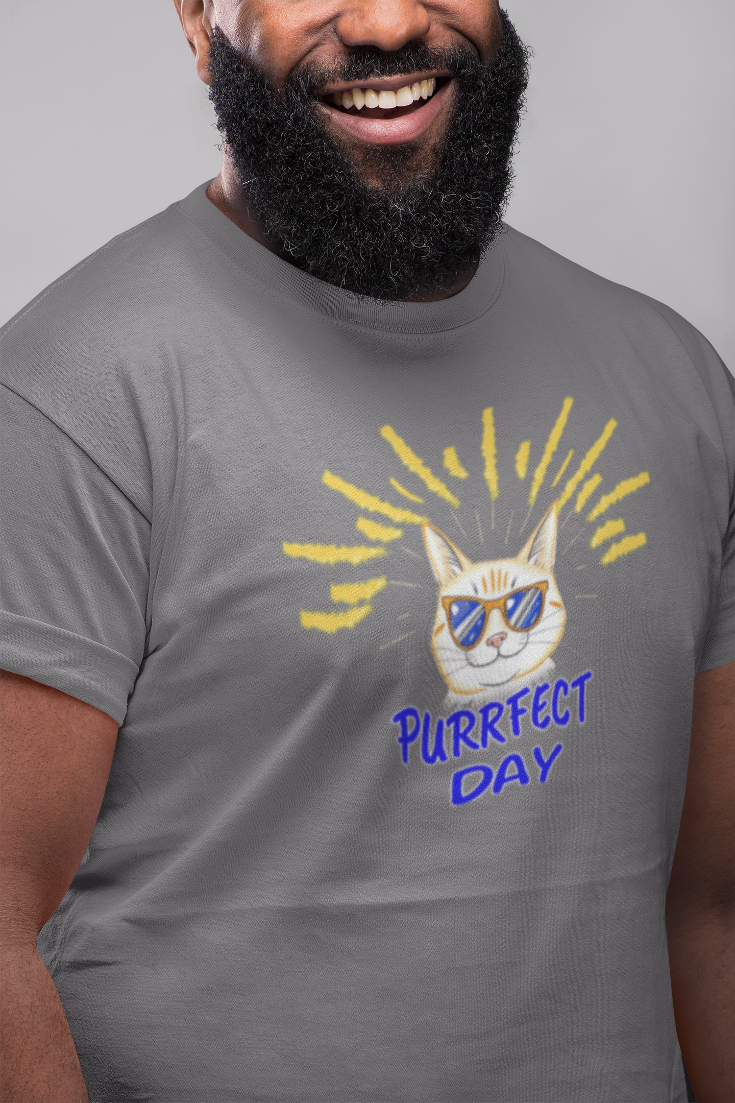PURRFECT DAY - Premium Unisex Crewneck T-shirt