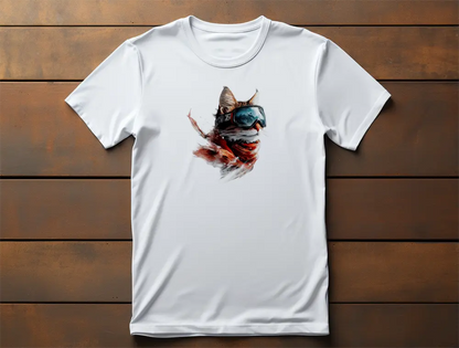 Snowcat Vision T-Shirt – unisex premium shirt with minimalist winter cat design wearing sunglasses, perfect for cat lovers and cool weather style.