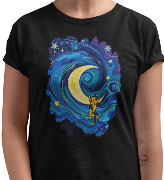 THE STARRY MEOWNIGHT - Classic Womens Crewneck T-shirt