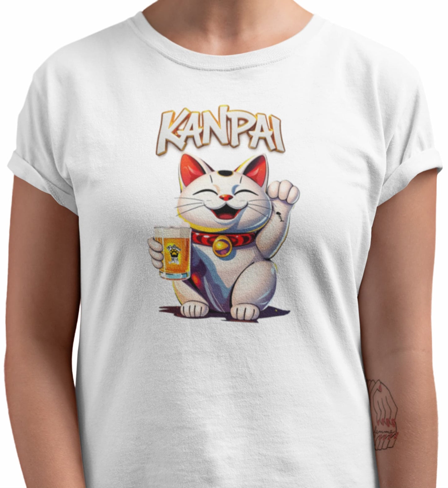 MANEKI BEER II - Classic Womens Crewneck T-shirt Felinamia