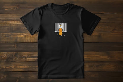 Not For Sale Cat T-Shirt – clever cat paw barcode graphic on premium unisex shirt.