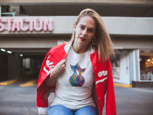 VITRALCAT DOUBLE - Classic Womens Crewneck T-shirt