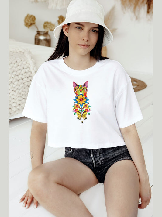 CATFLORA - Classic Womens Crewneck T-shirt