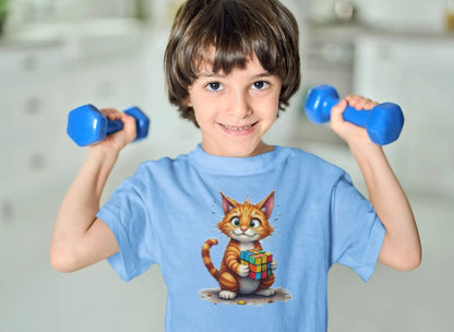 Casual look with Puzzle? Nevermind Funny Confused Cat T-Shirt – whimsical unisex tee for cat lovers and humor fans