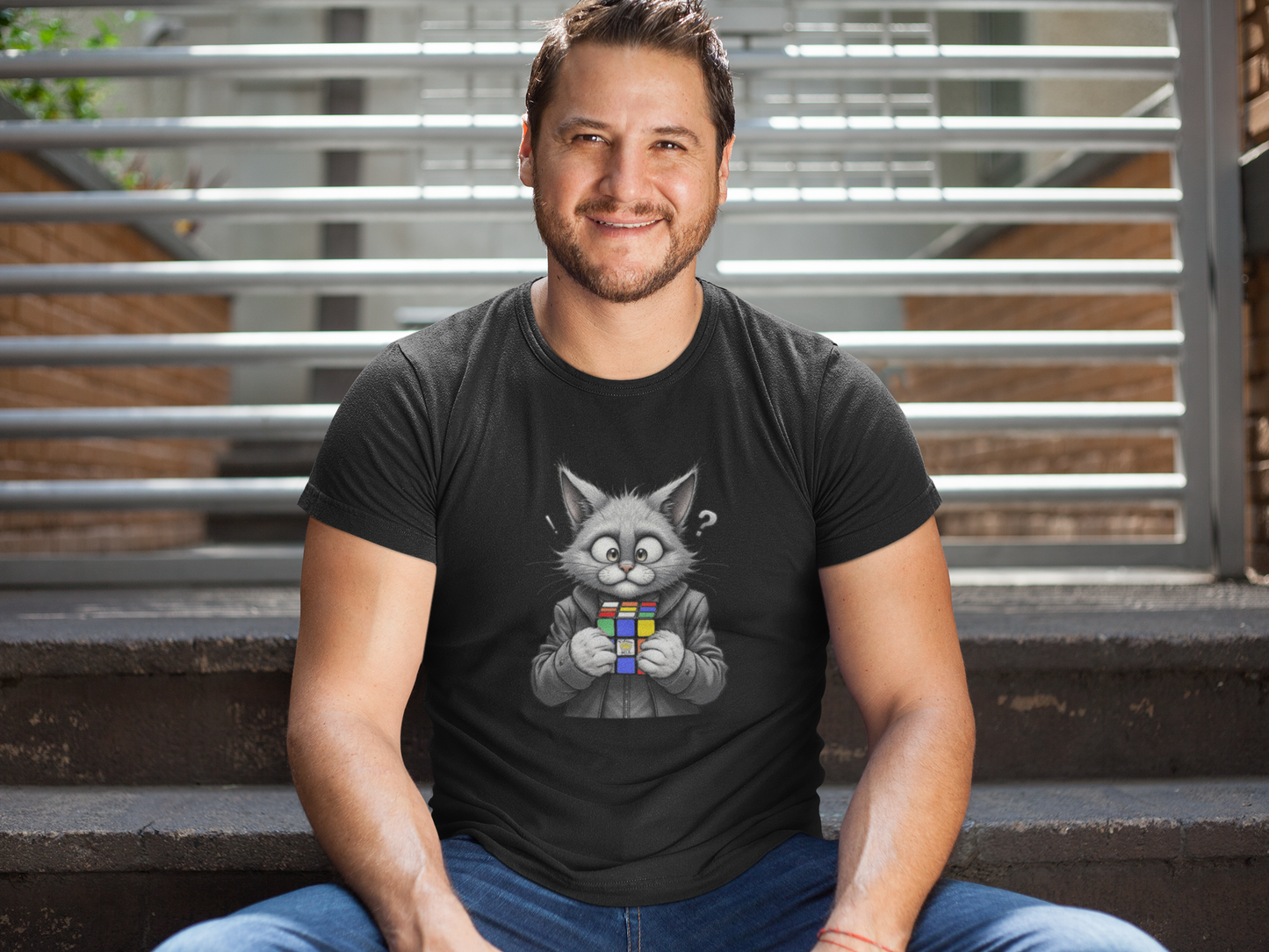 CUBECAT - Premium Unisex Crewneck T-shirt