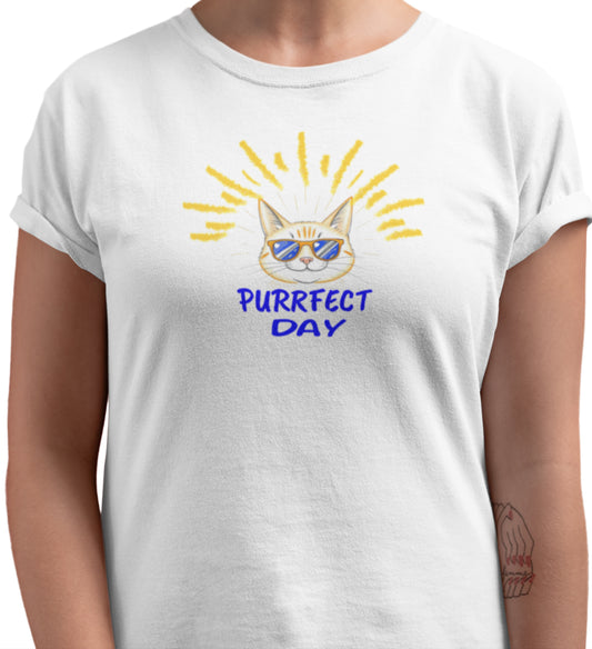 PURRFECT DAY - Premium Unisex Crewneck T-shirt