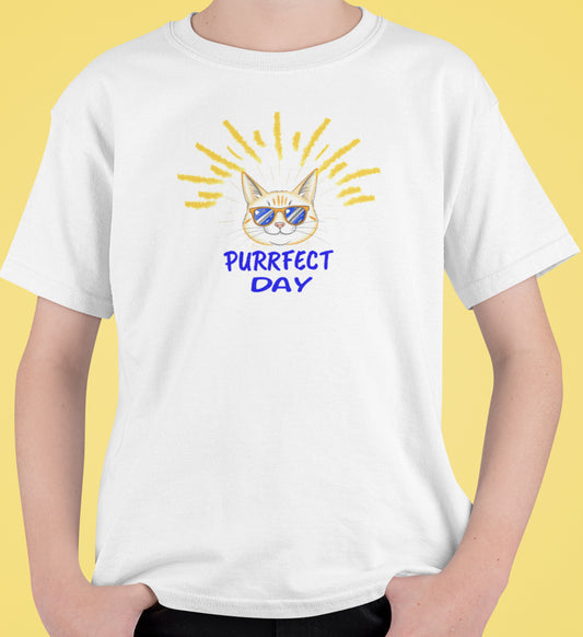 PURRFECT DAY - Classic Kids Crewneck T-shirt