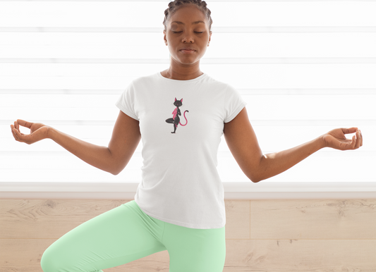 VRKASANA CAT - Classic Womens Crewneck T-shirt