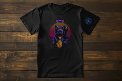 Maneki Lucky.exe | Futuristic Maneki Neko Cat T-shirt (Unisex) | Felinamia Felinamia