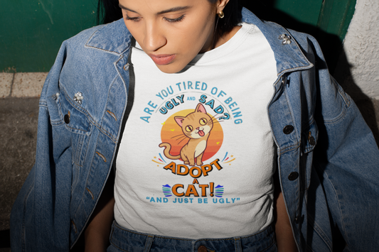 UGLY and SAD? - Premium Unisex Crewneck T-shirt